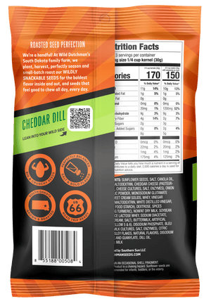 Cheddar Dill Flavored Sunflower Seeds • 5.5 OZ 12 pack