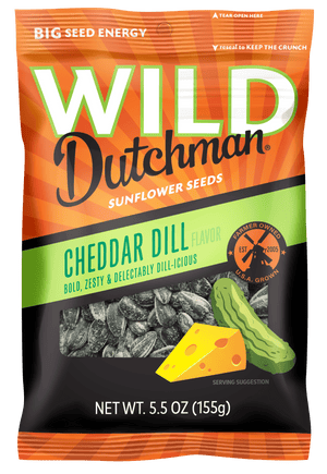 Cheddar Dill Flavored Sunflower Seeds • 5.5 OZ 12 pack